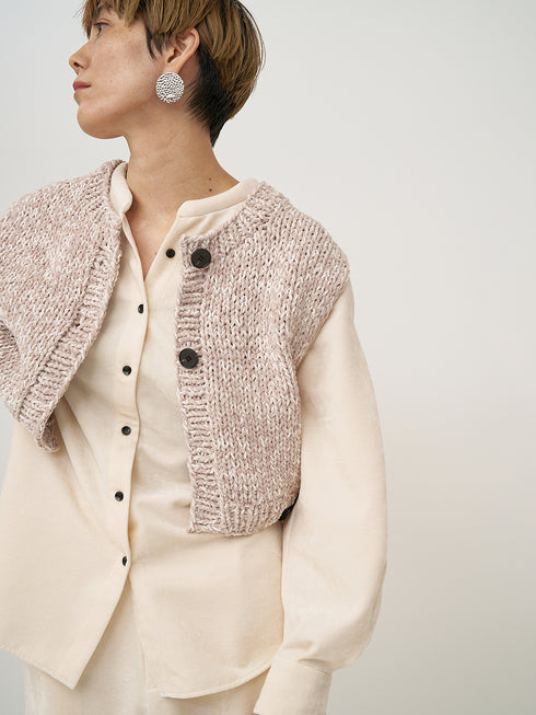 MIX HAND KNIT VEST /Y254-91117